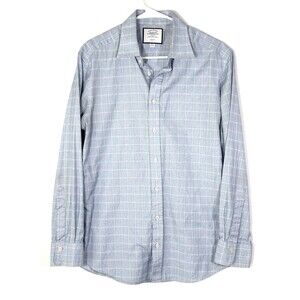 Charles Tyrwhitt Shirt Men's Slim Fit Solid White Cotton Button Up 16/34